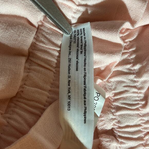 Eloquii Elements Paperbag Pants Womens Size 22 Pink Linen Blend High Waisted NEW - Picture 8 of 12